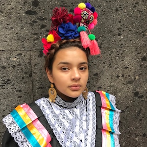 Día de muertos banda de cabeza catrina inspirada en niños 5 de mayo corona de flores fiesta mexicana