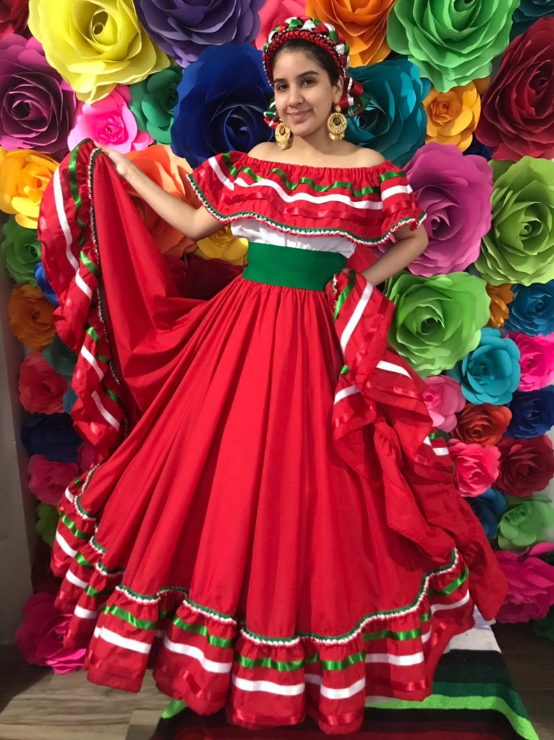 Mexican dress with top Handmade skirt Frida Kahlo stylewomans Etsy