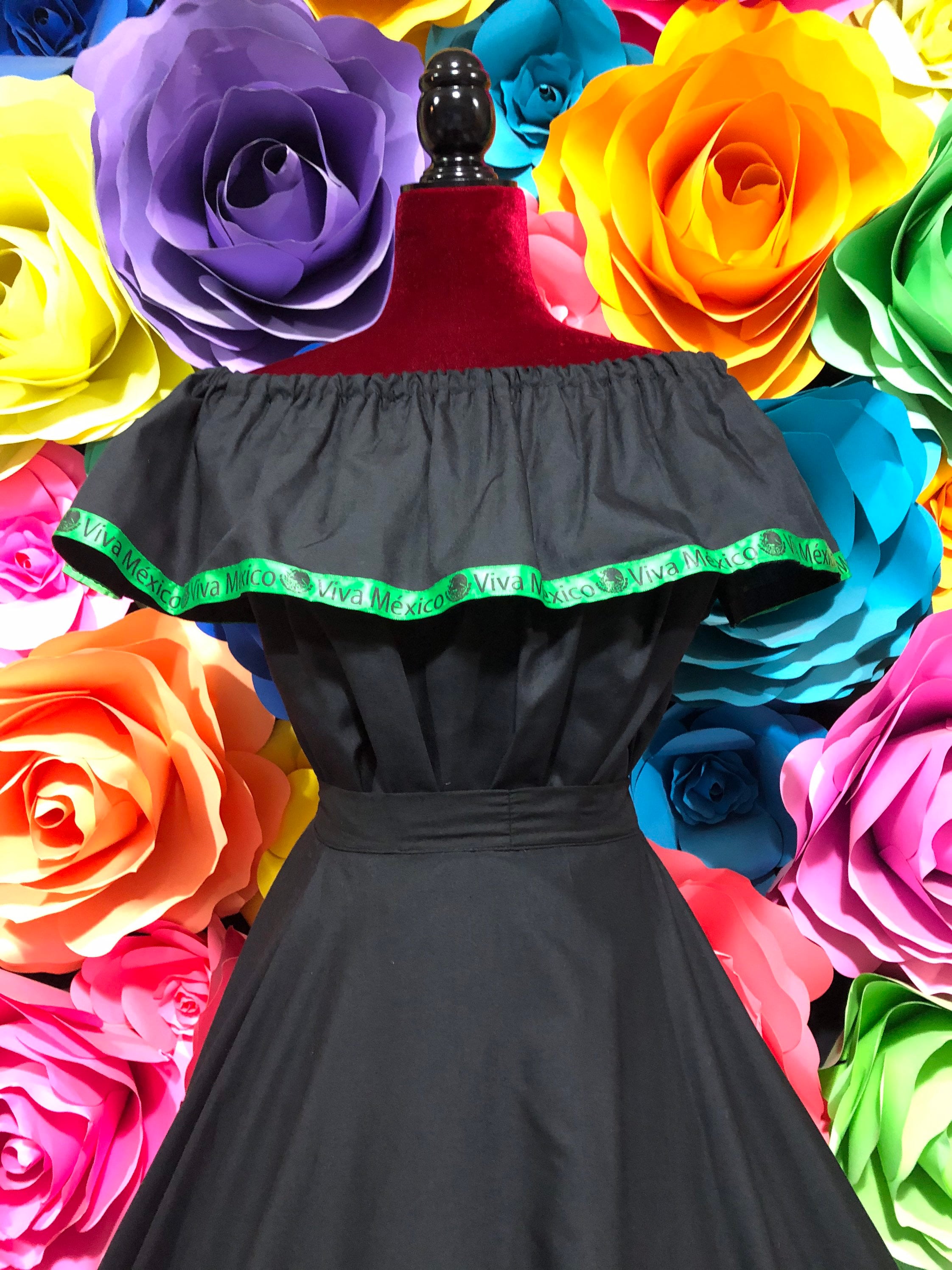 Double vuelo folklorico skirt México