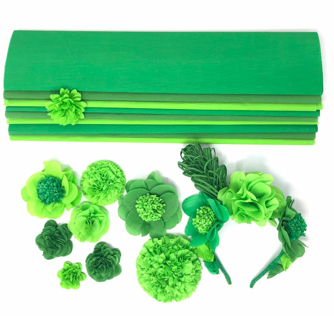 Crepe Paper Colors DIY Flowers FREE Templates Included Craft
