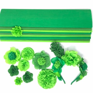 Crepe paper 3 colors  DIY flowers  FREE templates included  craft material paper flowers templates for headpiece free shipping 50 x 200 cm