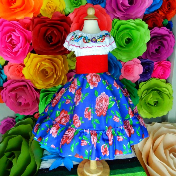 Handmade Mexican Floral Skirt: Boho Coco Theme Party, 70CM - Etsy