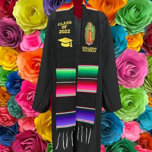 Mexican Graduation Zarape Stole: Class of 2025 Sash