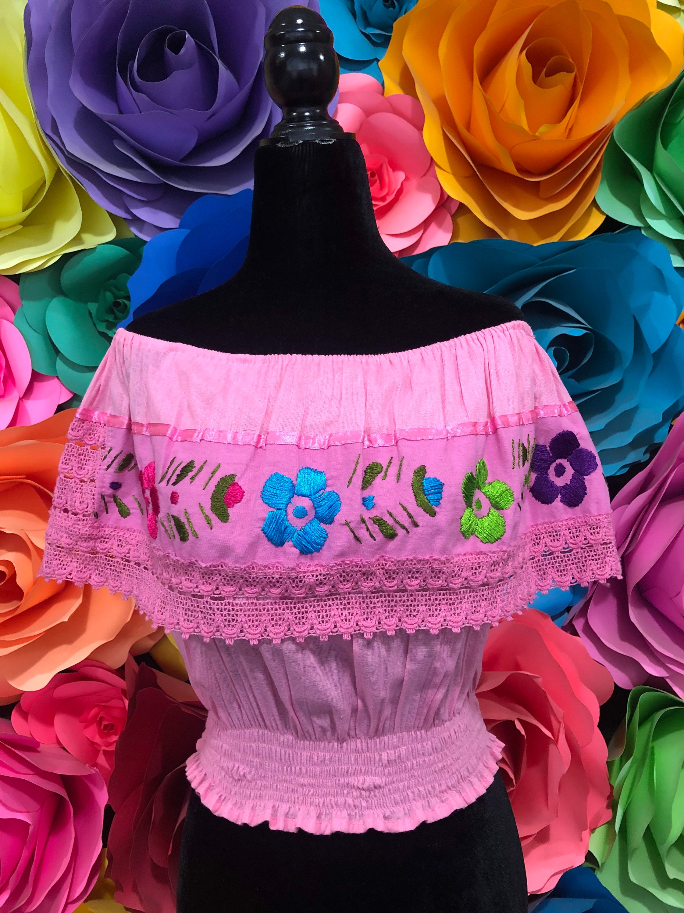 Handmade Embroidered Mexican Blouse: Fiesta Frida Style - Etsy