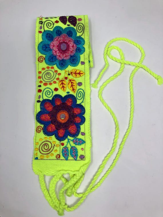 Hand Embroidered Mexican Flower Belt: Colorful Cinco De Mayo  display picture 2