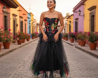 Corset mexicain du jour des morts