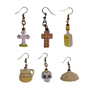 Variety of earrings stocking stuffer Mexican filigrana earrings  Day of the dead