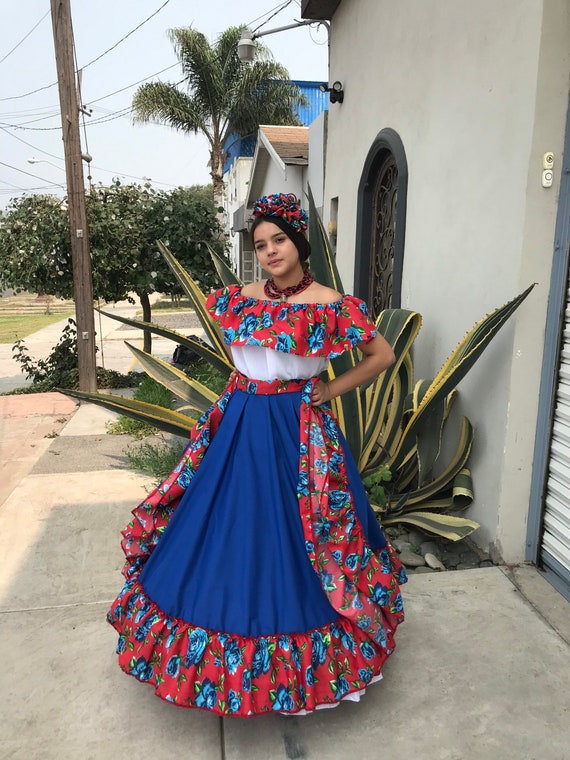 Mujer Mexicana Azul Oscuro top Handmade Hermoso - Etsy España