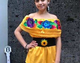 Mexican Authentic Belt Child 2-6 Years Embroidered Belt 5 De  display picture 1