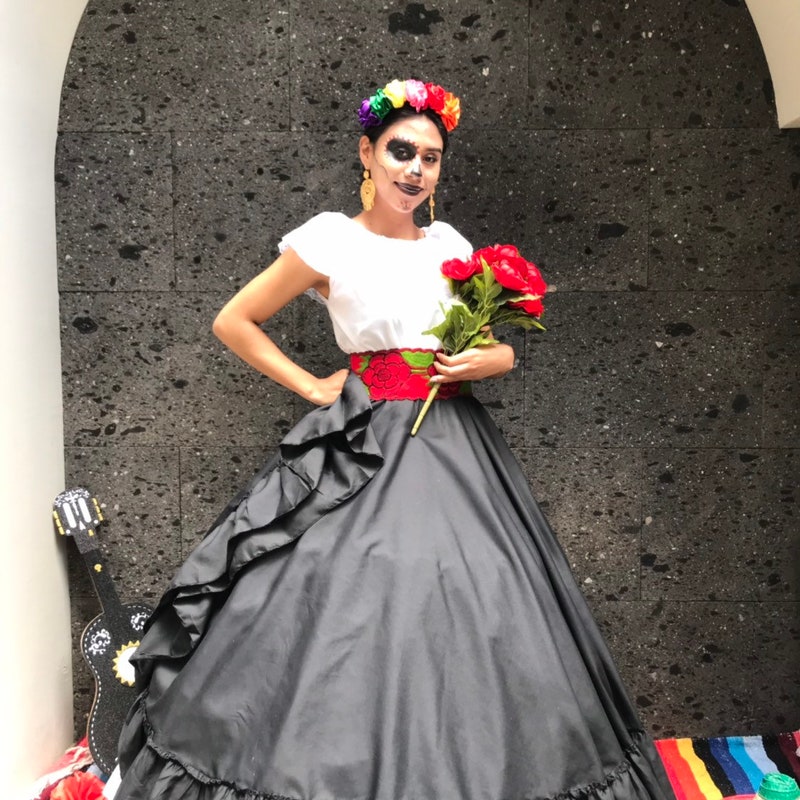 DIA DE LOS MUERTOS FLARED DRESS