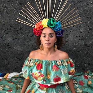 Día de muertos banda de cabeza catrina inspirada en niños 5 de mayo corona de flores fiesta mexicana