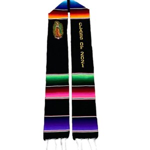 Personalized Mexican Graduation Sash: Class of 2025 Sarape Stole