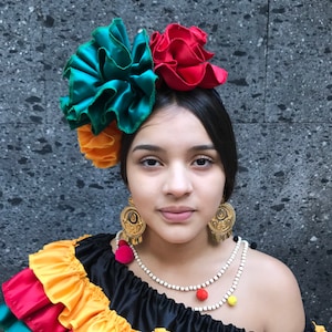 Mexican head band matches a Two piece dress day of the dead 5 de Mayo coco theme party fiesta wedding Frida style Catrina Head piece Tribal