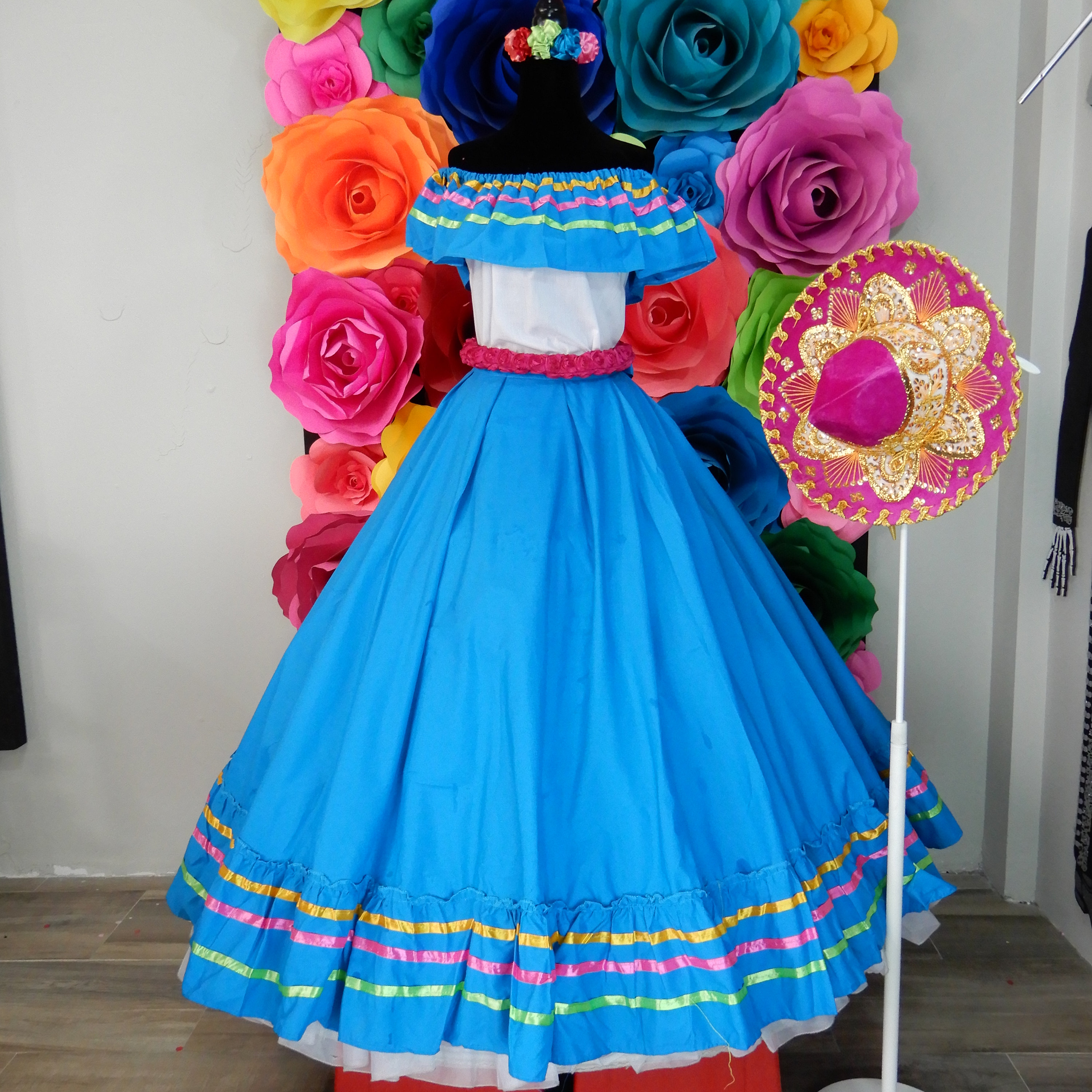 Blue And Purple Mexican Baja Dress main image 0