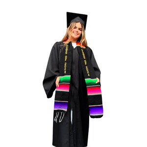 パーソナライズされたメキシカンサラペ卒業ストールサッシュ - 2025年卒業クラス