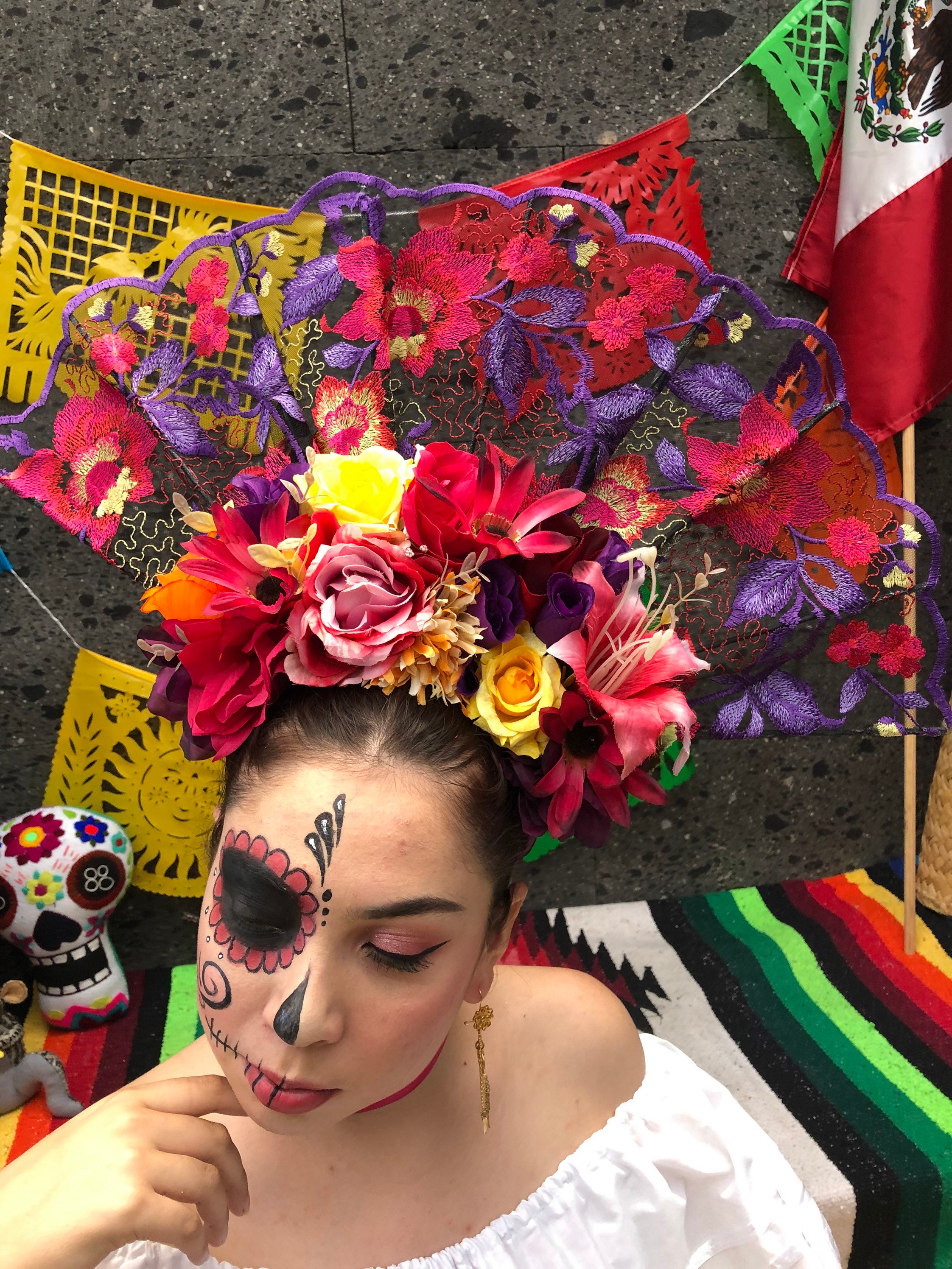 Day of the Dead Head Band Catrina Inspired Kids 5 De Mayo 