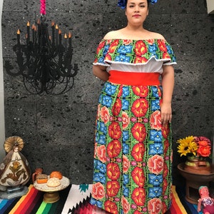 Mexican Womans Istmo Two Piece Set One Size Handmade Beautiful Style ...