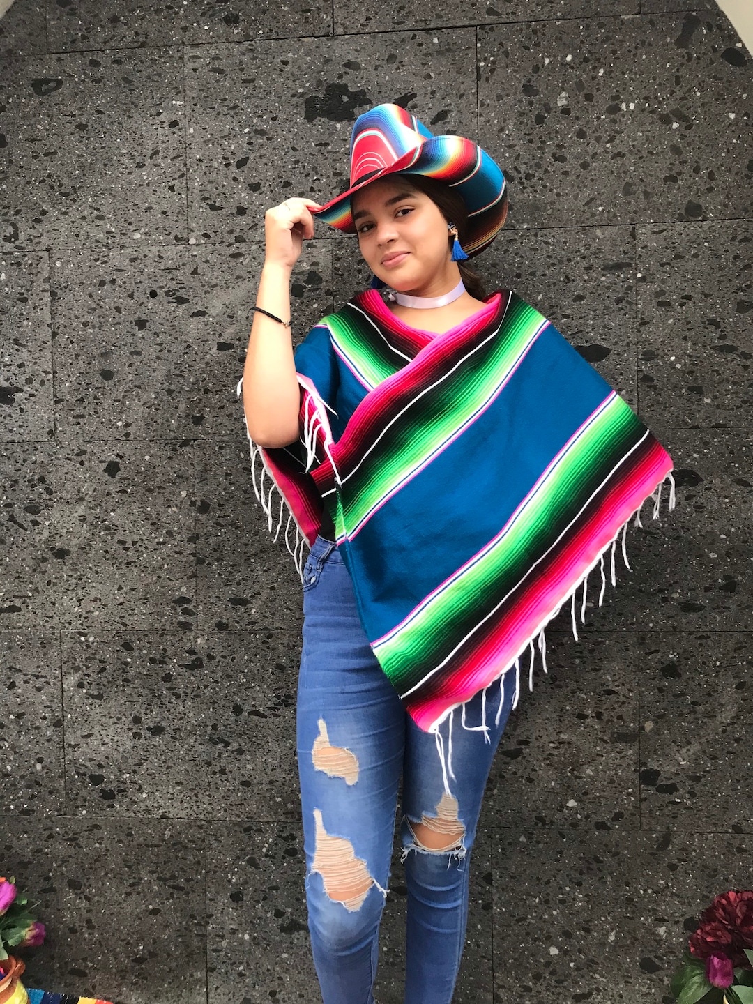 メキシコのサラペ マニャニータ ポンチョ ジャケット サラペ