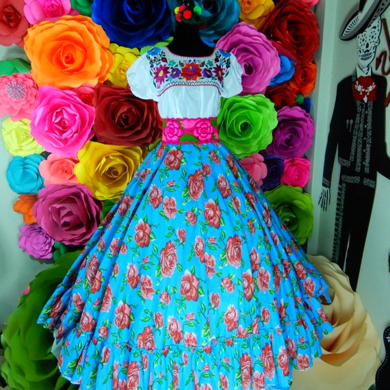 Vestido de mujer mexicana FALDA SOLO dia de muerto fiesta mexicana fiesta tematica coco fiesta noche de muertos 27 pulgadas revolucionario 70CM Etsy Mexico