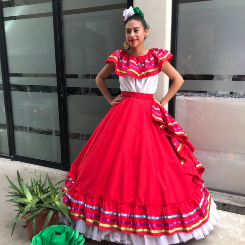 Mexican Dress With Top Handmade Beautiful Style-womans - Etsy