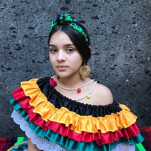 Mexican Head band handmade 5 de Mayo Mexican fiesta coco theme party boho style day of the dead coco theme custom adult children tribal