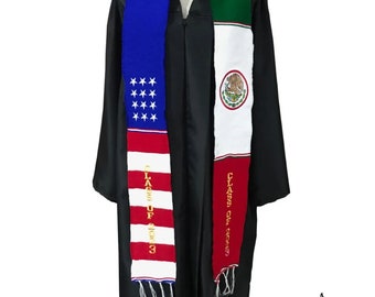 Promotion 2025 Écharpe mexicaine sarape zarape Écharpe mexicaine et américaine personnalisée Écharpe binationale Navires américano-mexicains en 2 jours