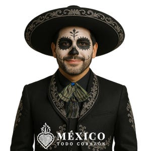 Mexican bow tie pin stripped multicolor mariachi bow tie day of the dead