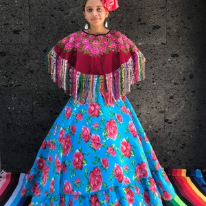Mexican womans dress SKIRT ONLY day of the dead mexican fiesta coco theme party noche de muertos 27 inches revolucionary 70CM image 6