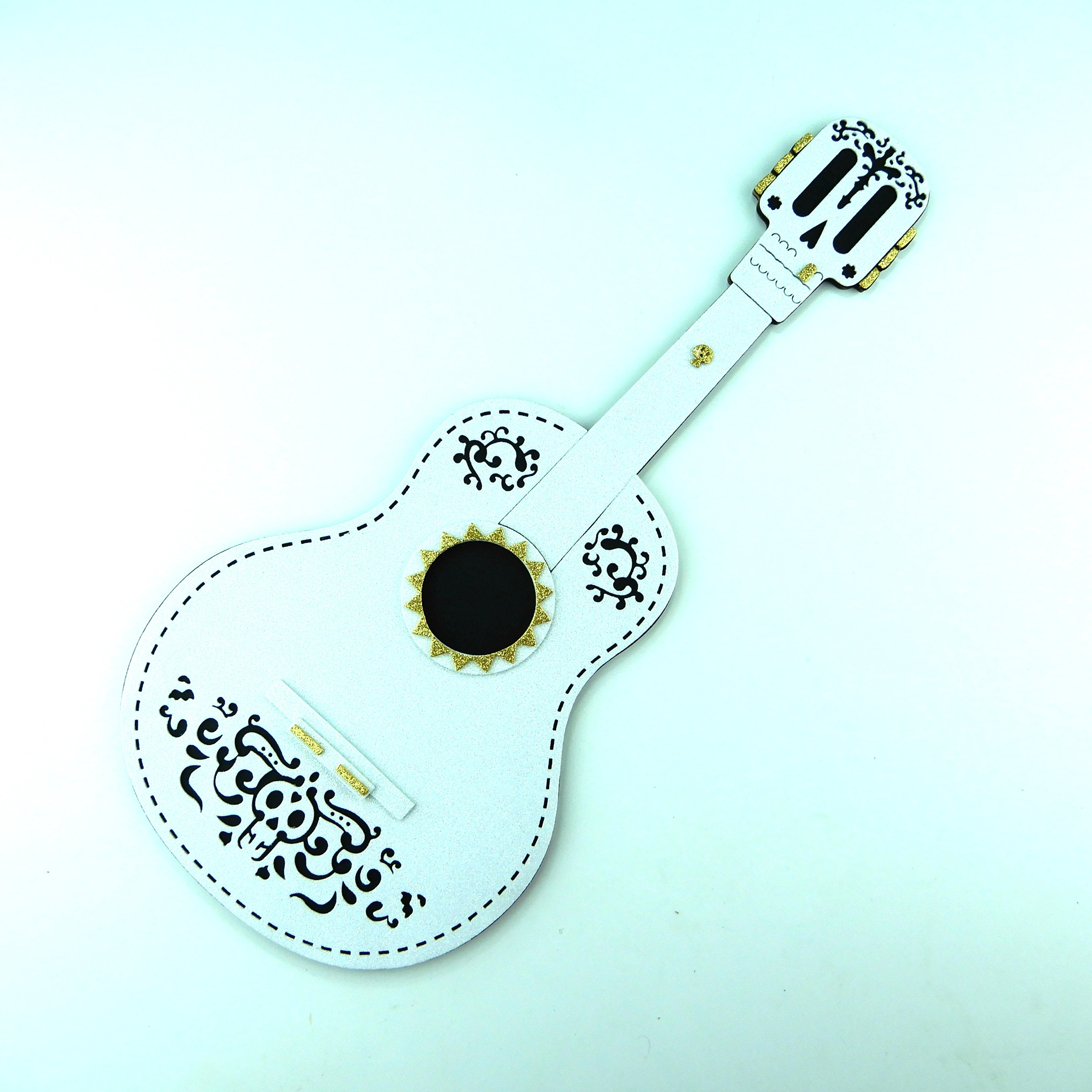 Spilla A Forma Di Chitarra HERCHR: Strumento Musicale In Miniatura In Legno, Con Custodia In Velluto, Per Musicisti - 2