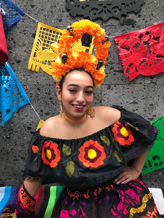 Day of the Dead Head Band Catrina Inspired Kids 5 De Mayo  display picture 2