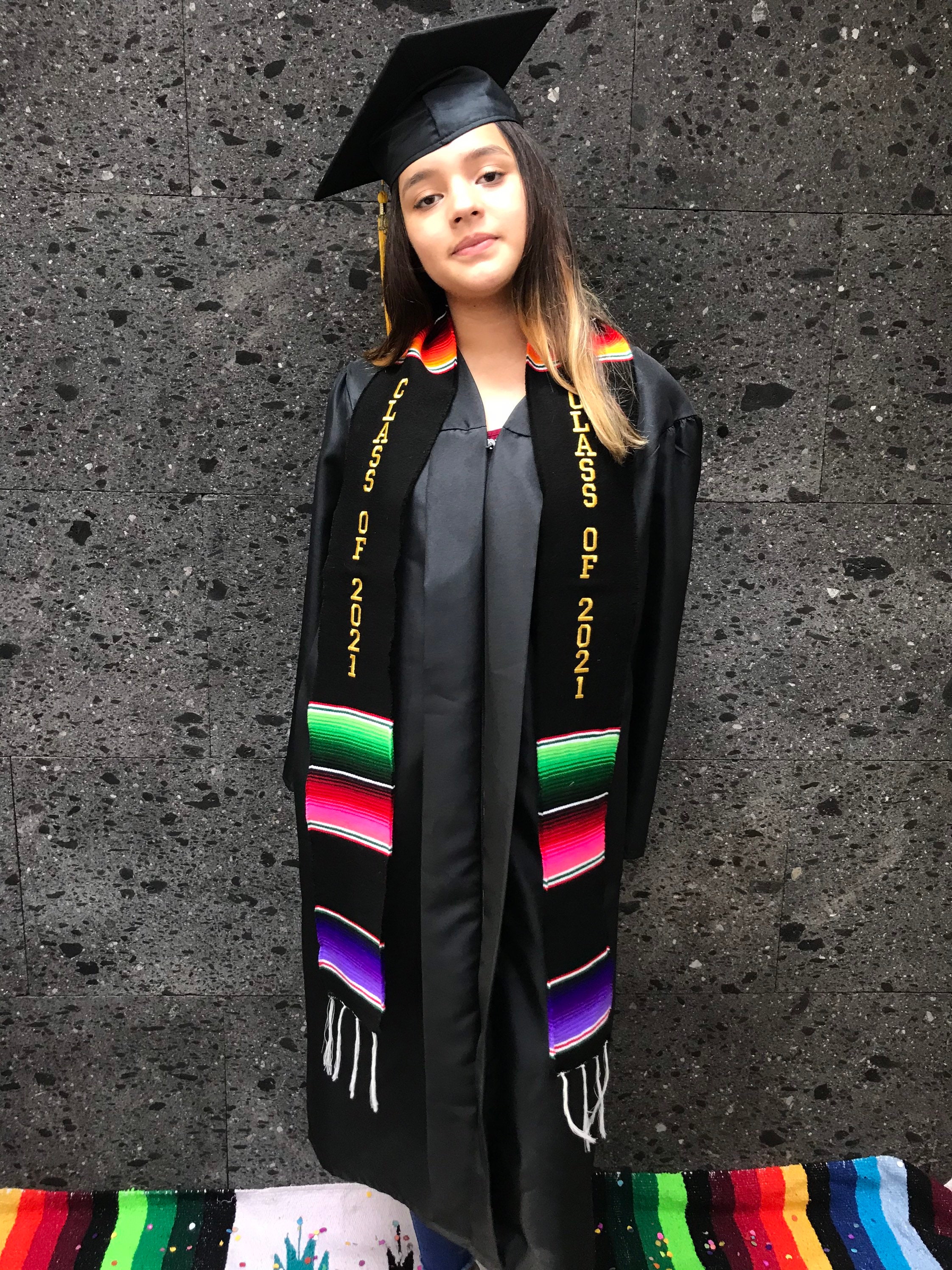 Graduation Mexican sash stole class of 2020 RED   ships 1 buss days   gold letters only at this time  FREE shipping  CUSTOM personalized