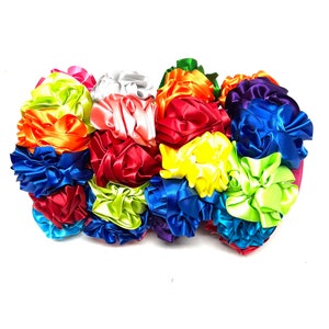 Mexican Hair bow ribbon and elastic Handmade - day of the dead  hair piece ribbon baby Mexican boho hippie baby flower  ponytail wedding