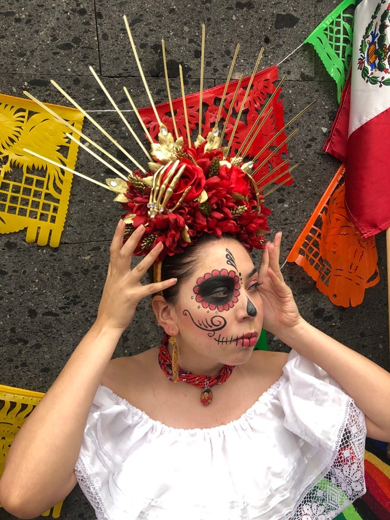 Day of the Dead Head Band Catrina Inspired Kids 5 De Mayo  display picture 1