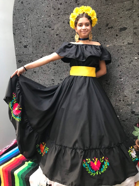 Falda mexicana con top Handmade Hermoso estilo mujeres - Etsy México