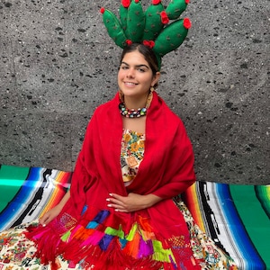 Hair piece ribbon  head piece Handmade - day of the dead  hair piece young adults and adults flower crown 5 de mayo mexica