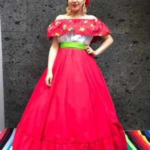 Red Mexican Blouse: One Size, Campesina Style