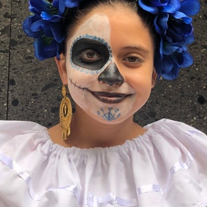 Pieza de cabello pieza de cabeza de flor Estilo hecho a mano- día de los muertos pieza de cabello adultos jóvenes y adultos corona de flores 5 de mayo mexicana