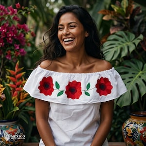 Red Poppy Blouse - Etsy