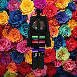 Mexican Eagle Graduation Sash class of 2025 emblem Mexico todo Corazon Personalized custom stole sarape gift