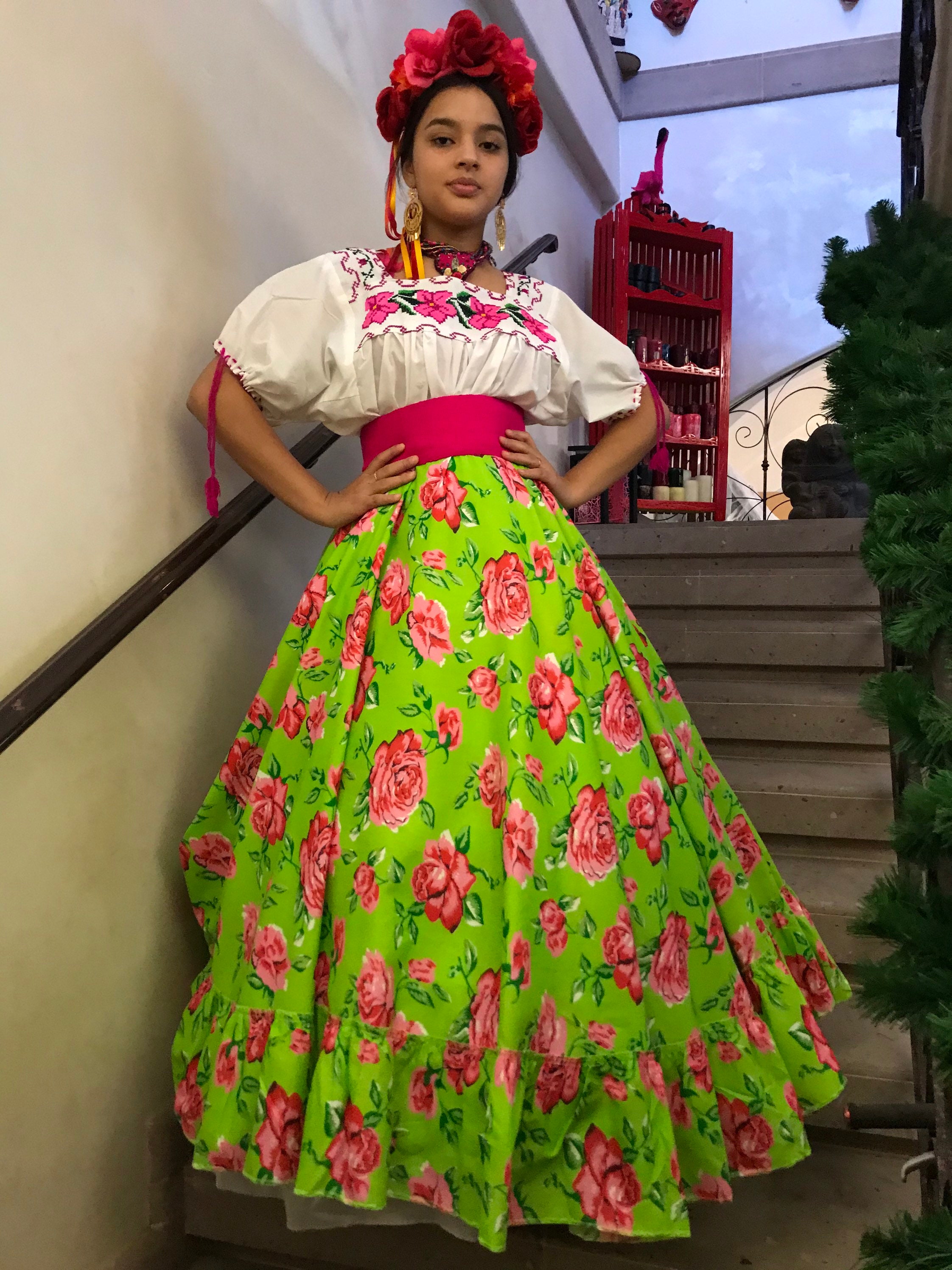 Mexicana FALDA una talla FITS todo el día de los Etsy