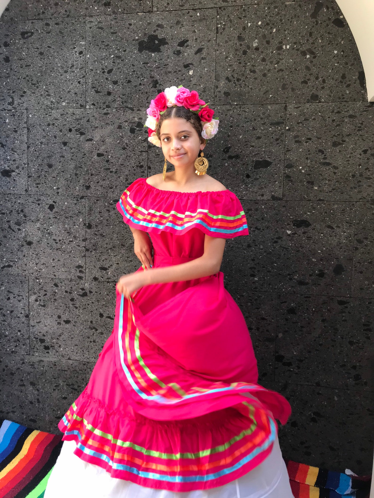 Mexican Jalisco Dress PINK With Top Handmade Beautiful Style - Etsy
