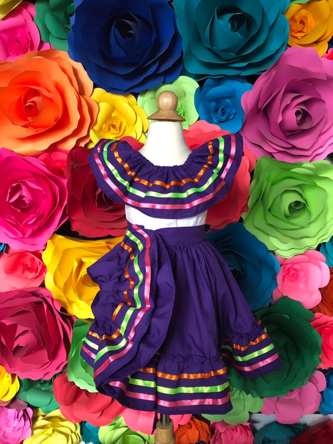 Mexican Two Piece Dress Handmade KIDS SIZE 1 2 Beautiful - Etsy