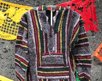 Mexican Jerga for kids size 8 brilliant colors kangaroo hoodie