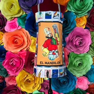 Mexican Embroidered apron for women kitchen, cooking multicolor