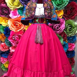 Mexicaanse ROK Fiusha Handmade-Mooie stijl- mexicaanse boho coco themafeest dag van de doden dames ROK SLECHTS 100 CM