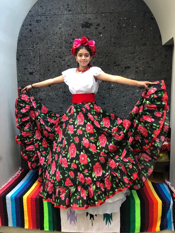 Faldas Para Mujer Elegante Falda Mexicana Auténtica Para Mujer