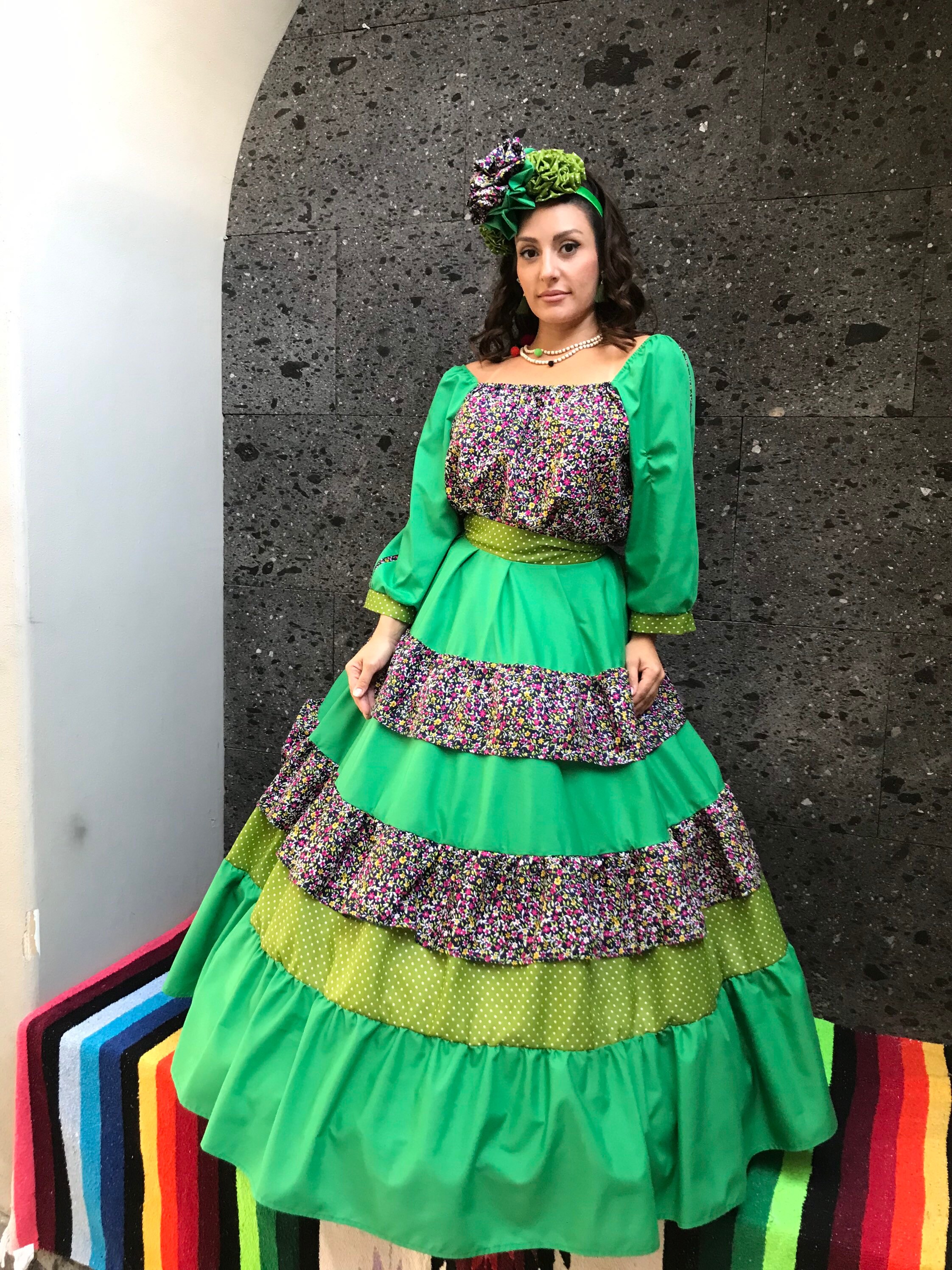 Mexican SKIRT and BLOUSE Handmade long Skirt Boho Coco Theme Etsy