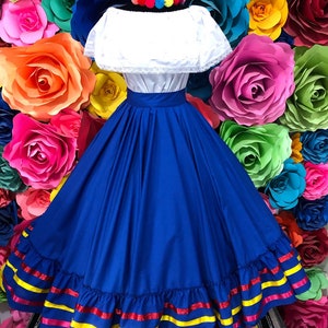 Mexican folkloric double circle skirt