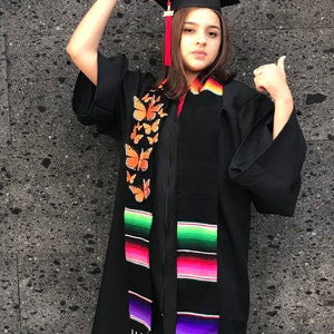 Graduation Mexican Sash Stole Class of 2023 Gold Letters PERSONALIZED ...