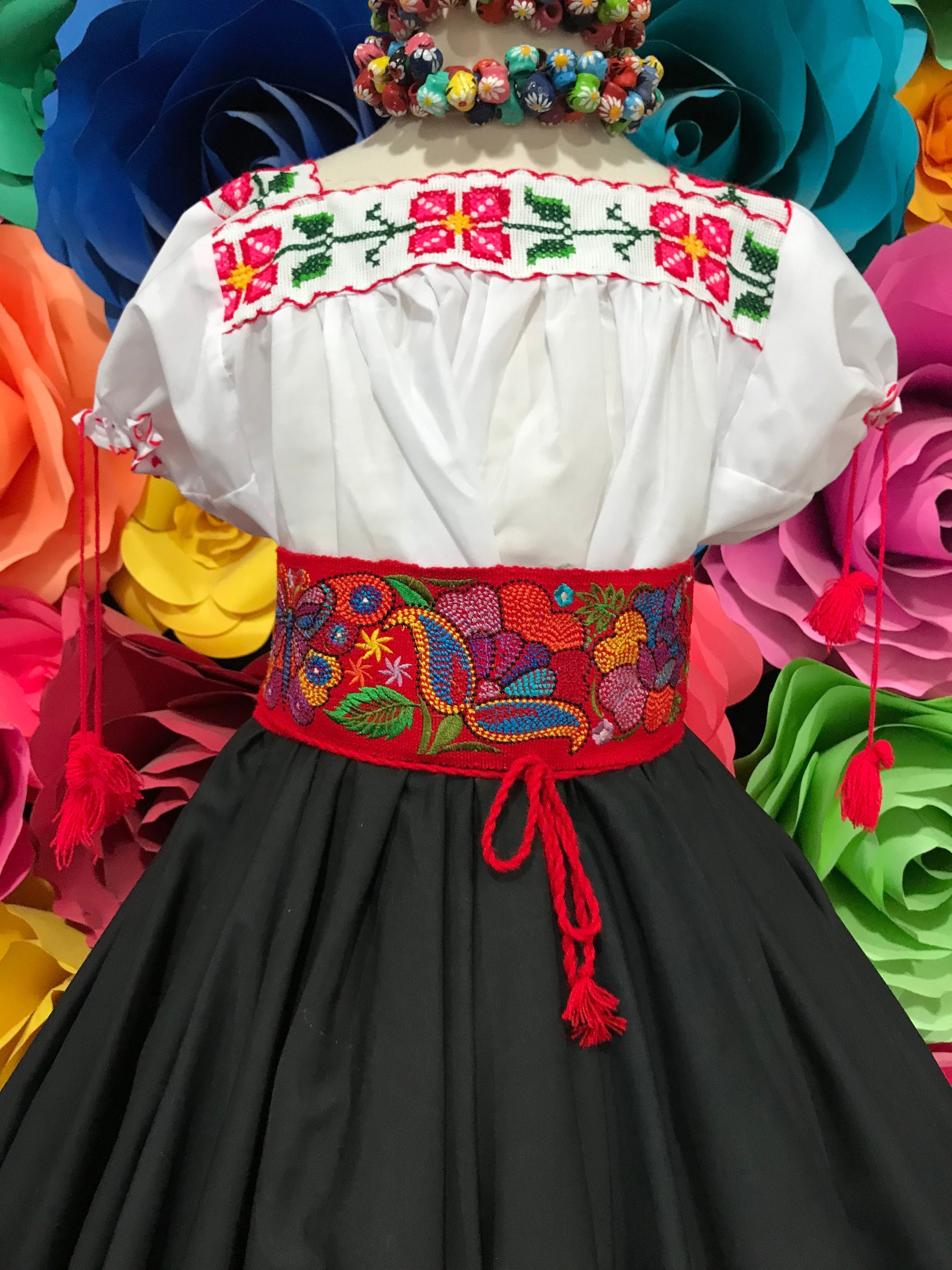 Mexican Authentic Belt Embroidered Day of the Dead 5 De Mayo  display picture 2